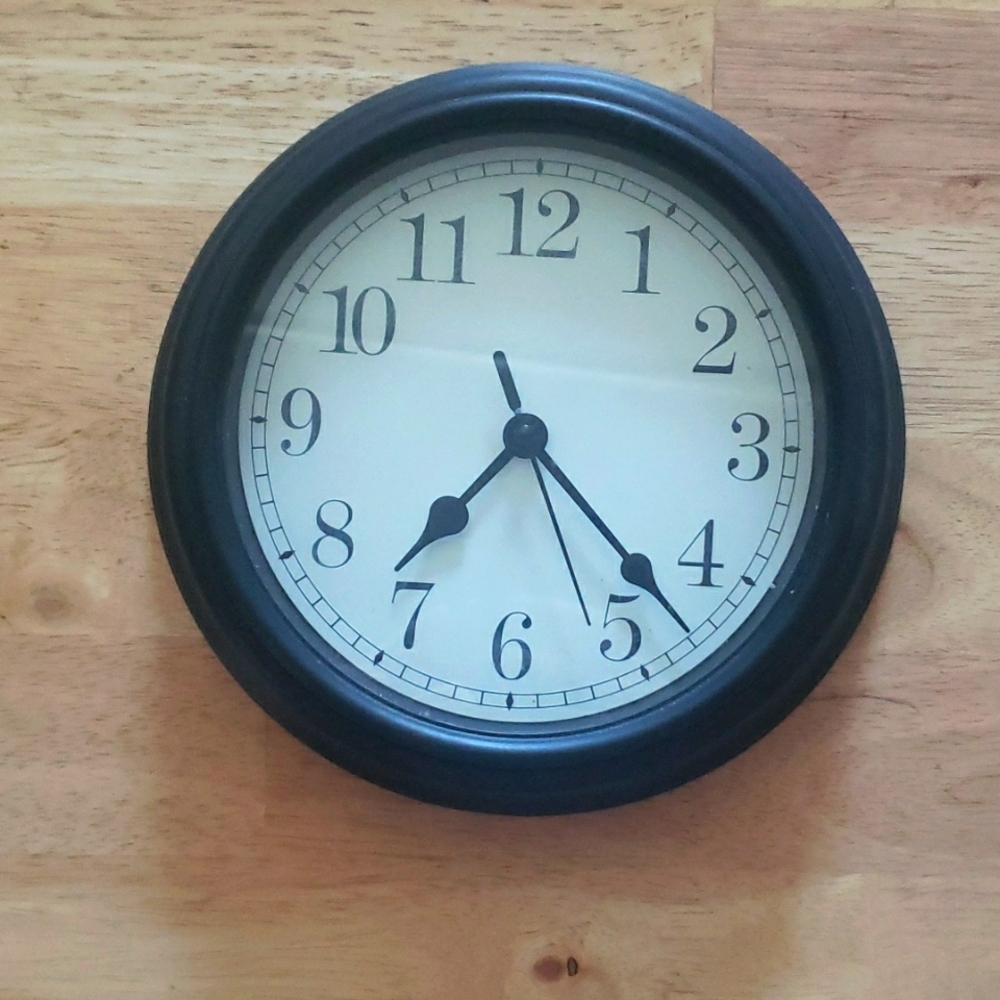 Black wall clock